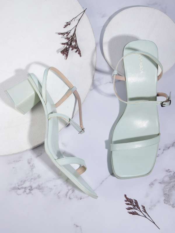 Mint green strappy outlet heels
