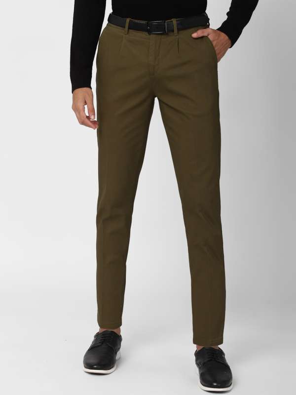 PHOENIX Regular Fit Men Dark Green Trousers - Buy Olivegreen PHOENIX  Regular Fit Men Dark Green Trousers Online at Best Prices in India