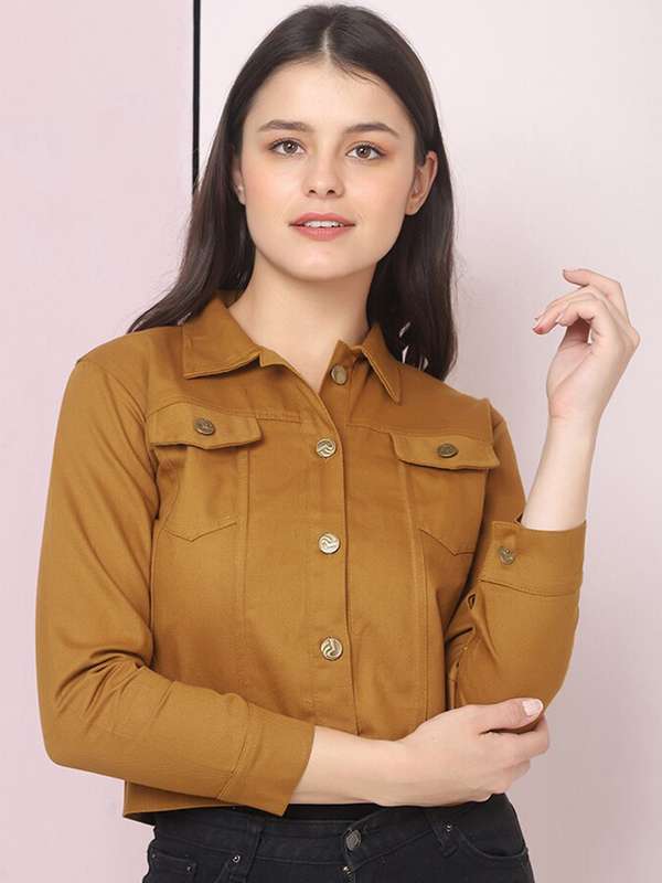 Women Brown Jeans Jackets - Buy Women 