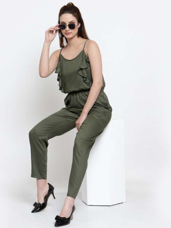Olive green nike jumpsuit womens shop