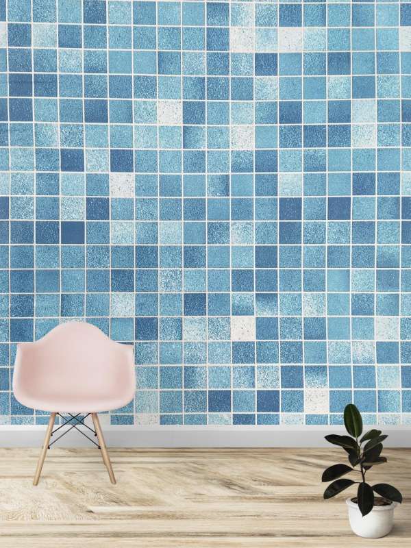 Buy Blue Moroccan Tile Repositionable Removable Wallpaper Peel  Online in  India  Etsy