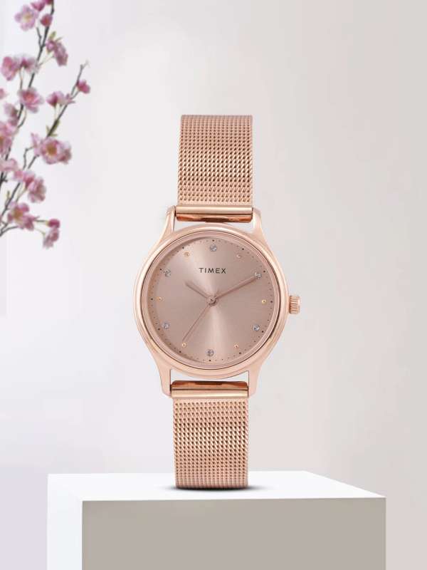 Timex watches women's rose clearance gold