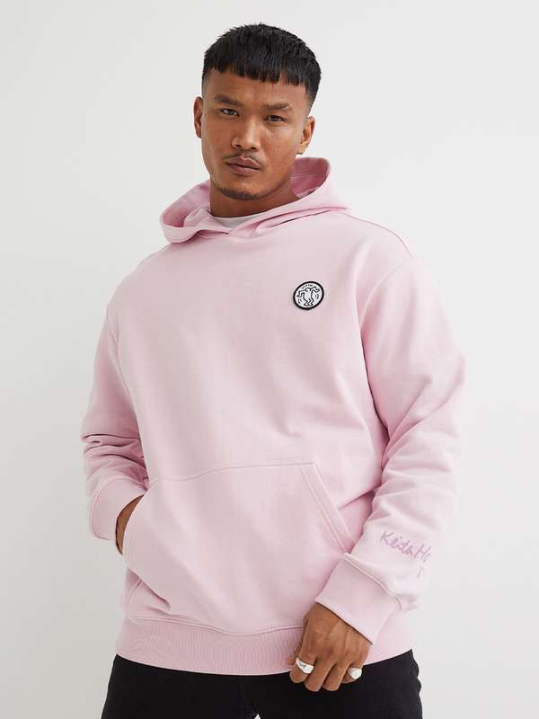 baby pink sweatshirt for men