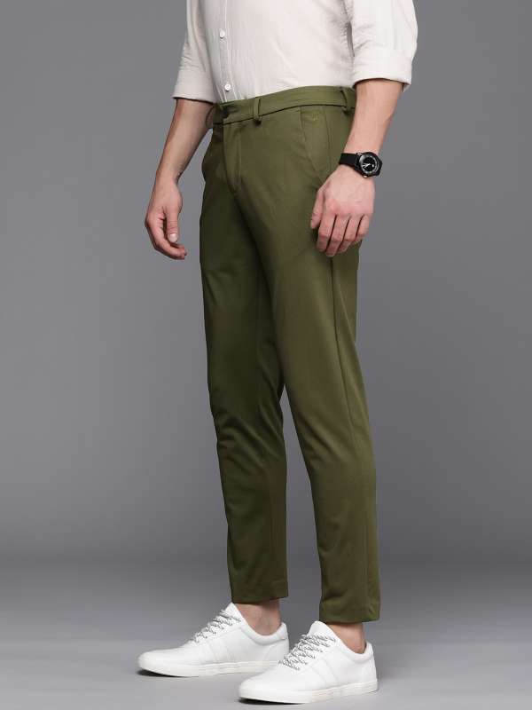 Olive Green Trousers Buy Olive Green Trousers online in India