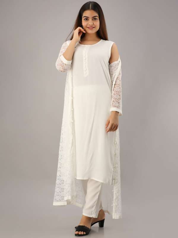 Pure white churidar on sale