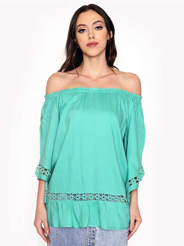 Peach cold shoulder top deals