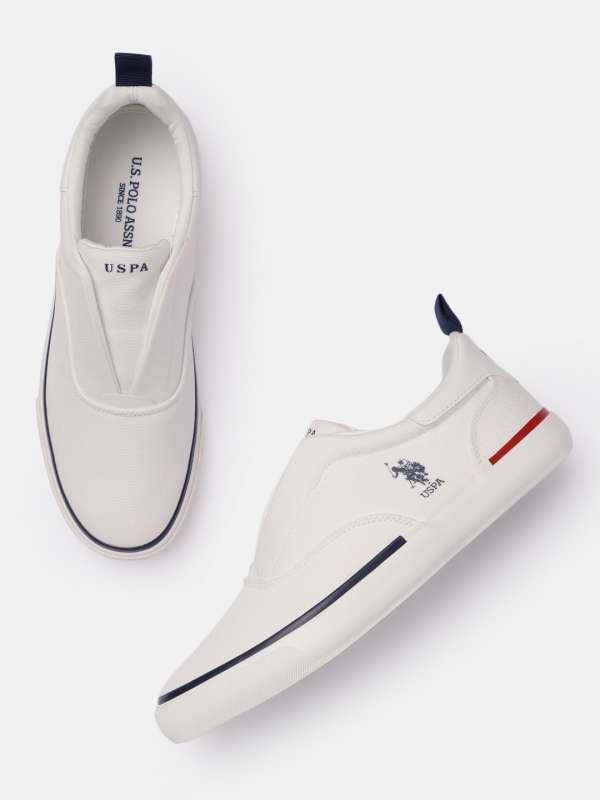 White slip 2025 on canvas shoes