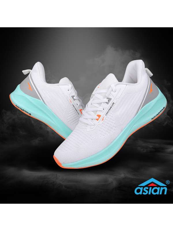 Men White And Blue Shoes Sports - Buy 