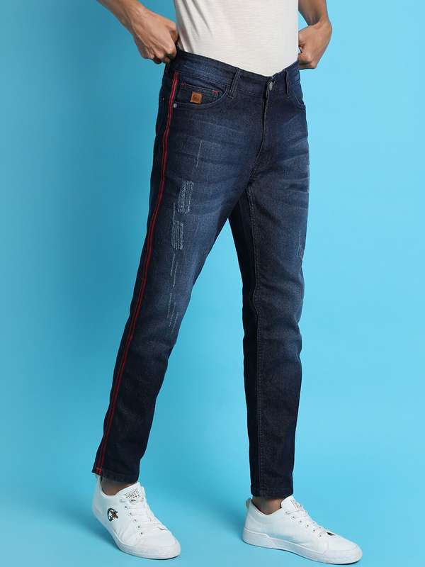 Navy Blue Slim Fit Mid Rise Highly 