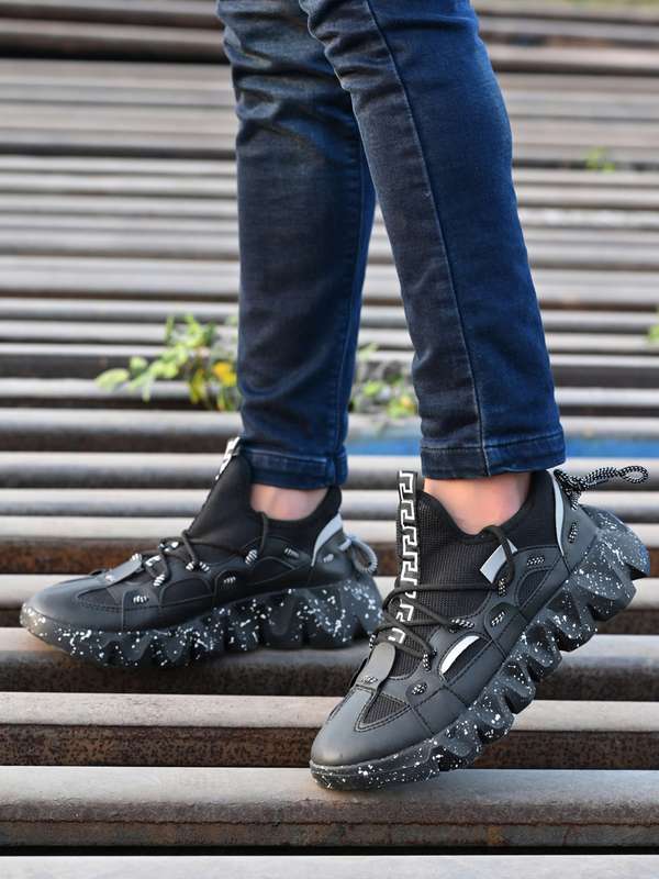 afrojack sneakers black casual shoes