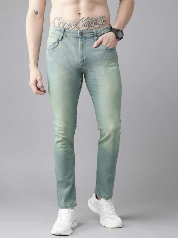 SKINNY FIT JEANS - Blue / Green