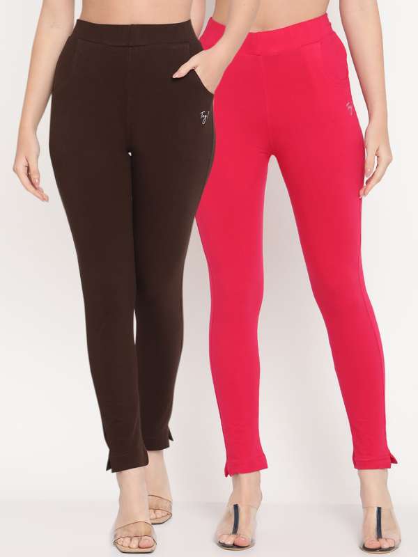 Baby Pink Ruby Cotton Stretchable Leggings, Size: XL,XXL, Churidar at Rs  140 in Delhi