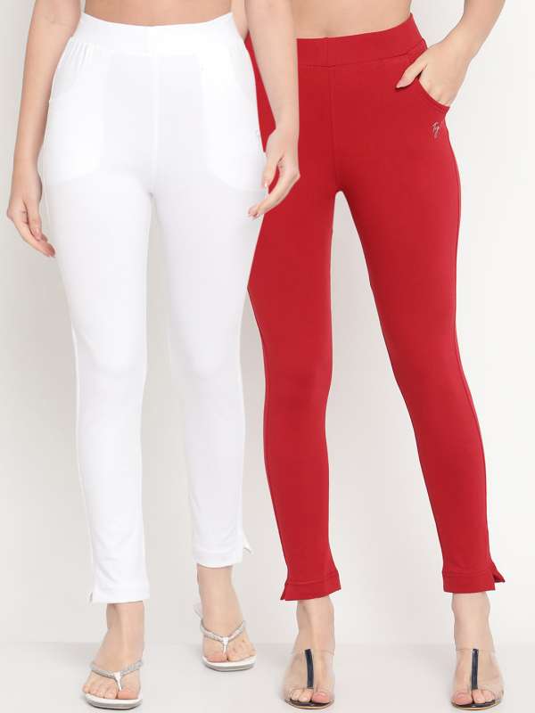 Buy Off White Leggings for Women by TAG 7 Online