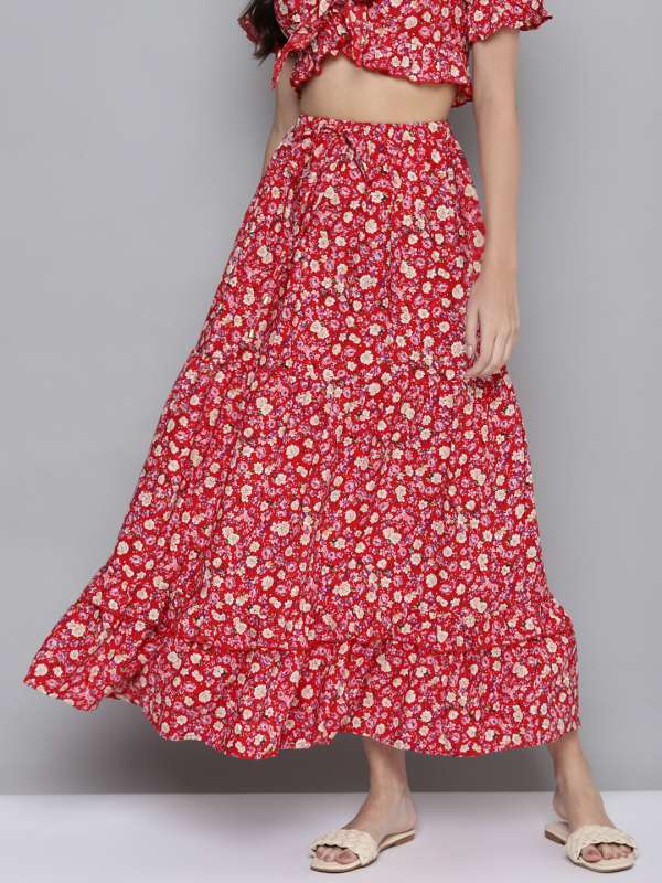Floral skirt online india discount