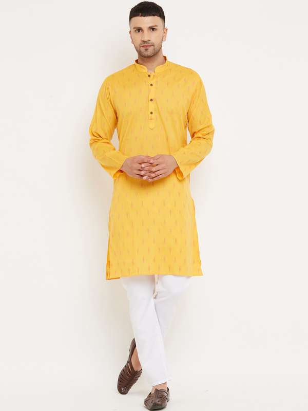 Men Yellow Kurtas Kurta Pyjama Buy Men Yellow Kurtas Kurta Pyjama online in India