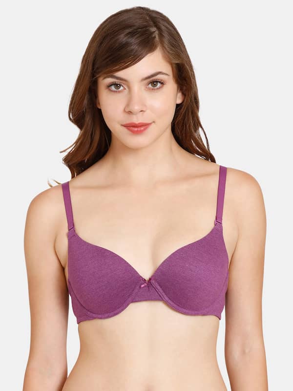 Buy Zivame Rosaline Everyday Single Layered Non Wired 3/4Th Coverage Lace  Bra - Prism Violet-Purple(32C) Online