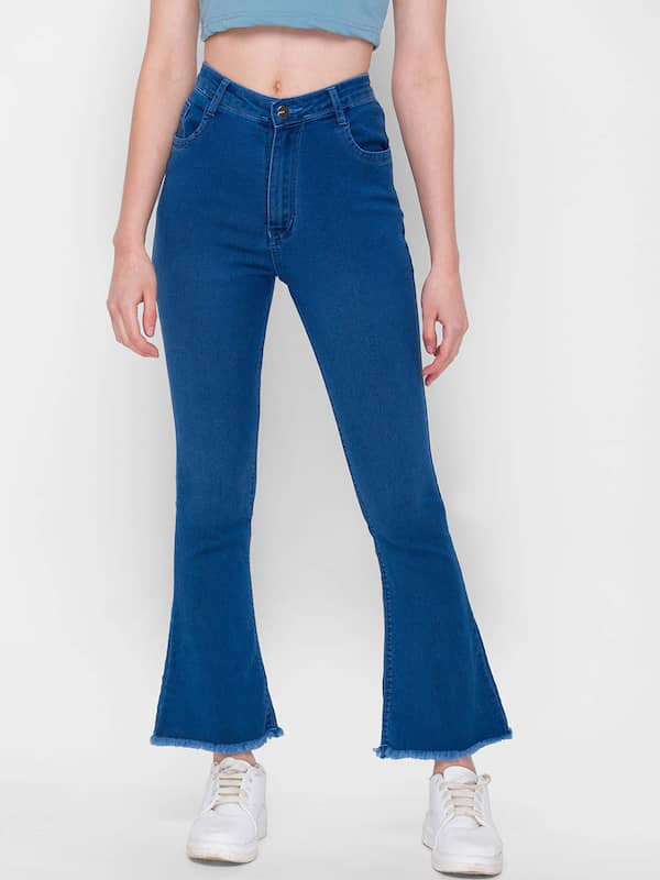 Womens Clothing Jeans Bootcut jeans Jen7 Denim Jen7 High-rise Slim-fit Bootcut Jeans in Blue 
