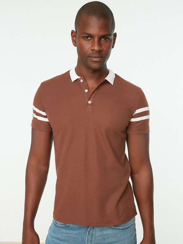 Brown Shirts Polo Tshirts - Buy Brown 