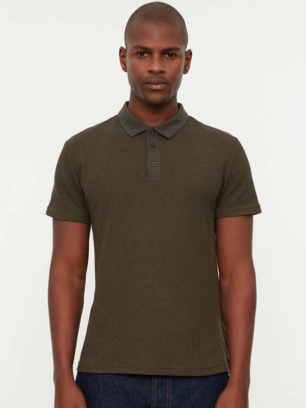 Khaki polo t shirt sale