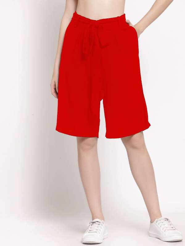 Women Red Shorts - Buy Women Red Shorts online in India