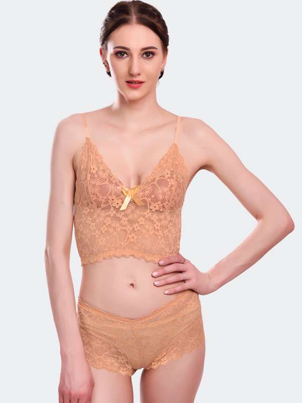 Buy Gold Lingerie Sets for Women by Curwish Online
