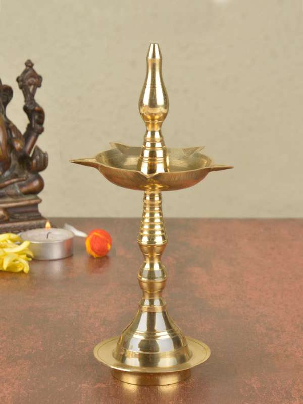 Buy Traditional Brass Oil Lamp -The Peacock Online