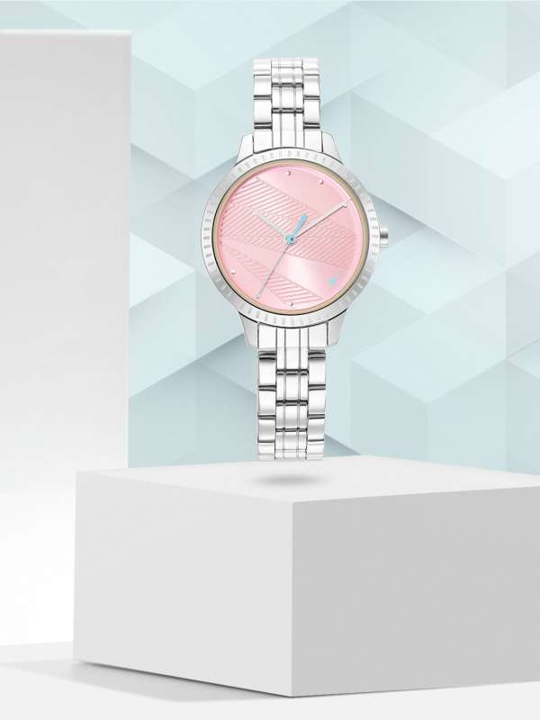 Pink metal watch new arrivals