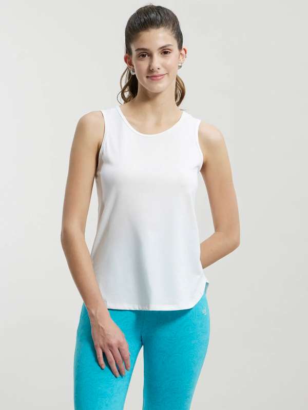 TRIOMPHE TANK TOP IN RIBBED COTTON - OPTIC WHITE
