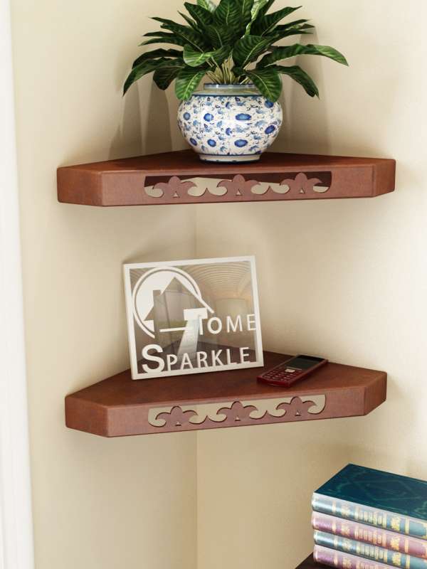 Home sparkle wooden wall shelf store