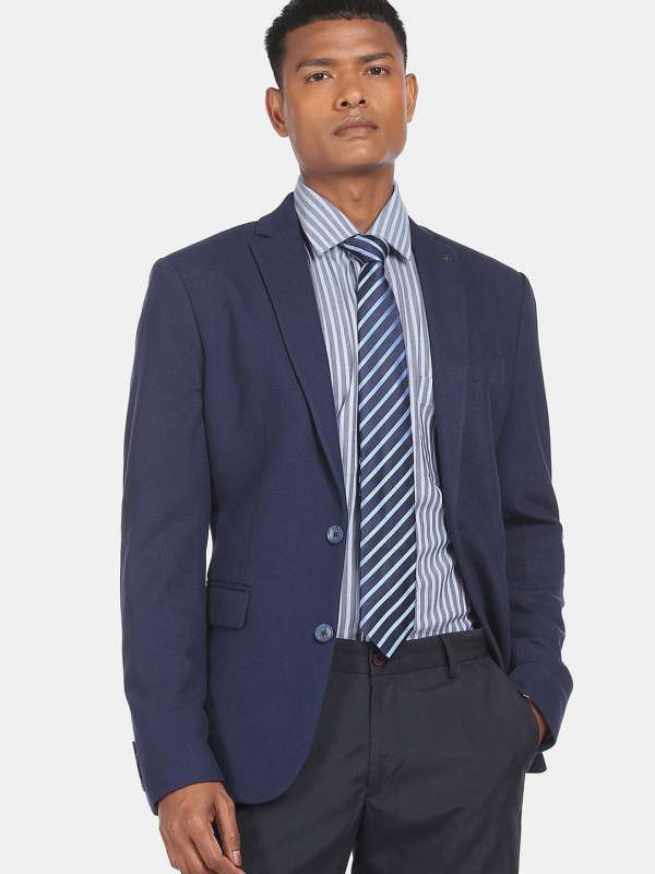 Us Assn Blue Textured Blazer Buy Us Assn Blue Textured Blazer