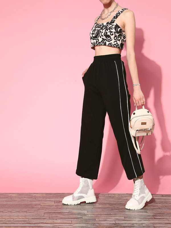 Buy Girls Solid Regular Cotton Pink Trackpants Online at 63% OFF