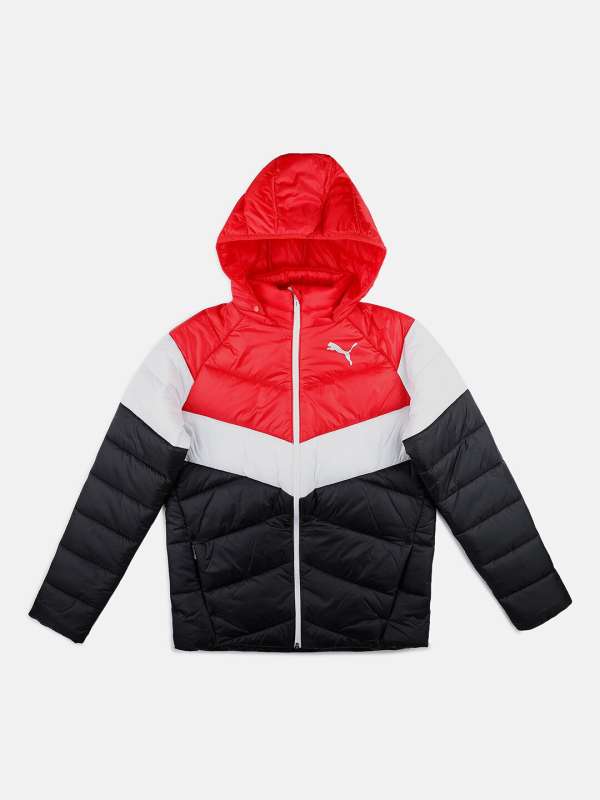 Red and black best sale puma jacket
