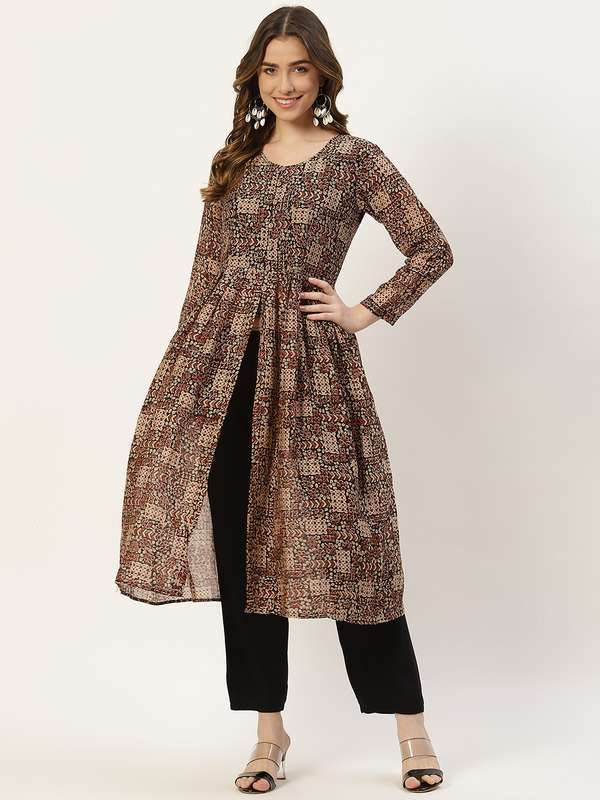 Front Slit Kurtis Kurtas - Buy Front 