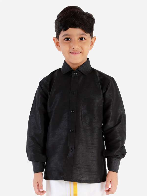 Black hotsell shirt boys