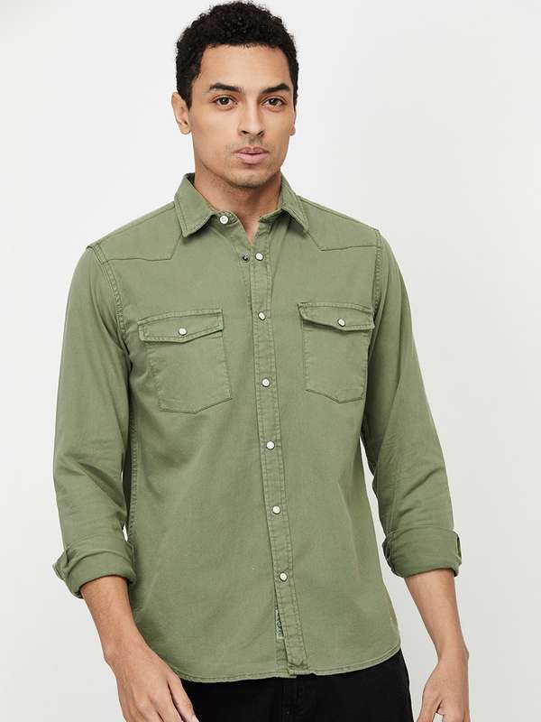 Shirt olive green clearance