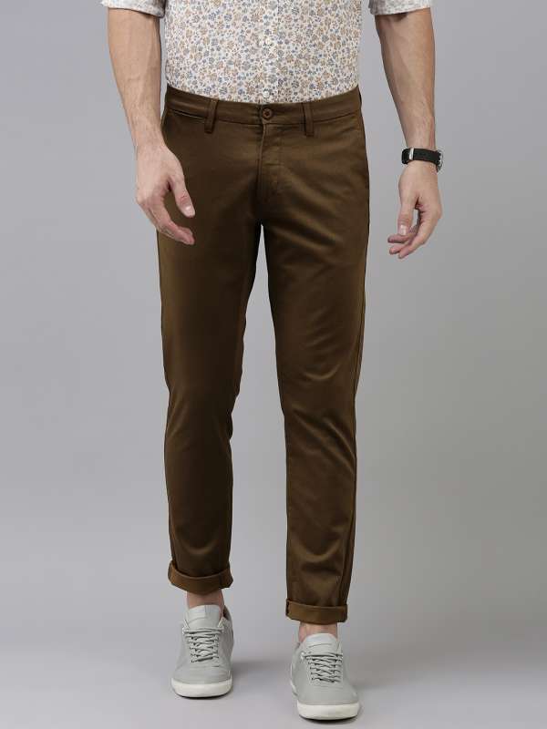 Buy Men Khaki Solid Regular Fit Trousers Online  200228  Peter England