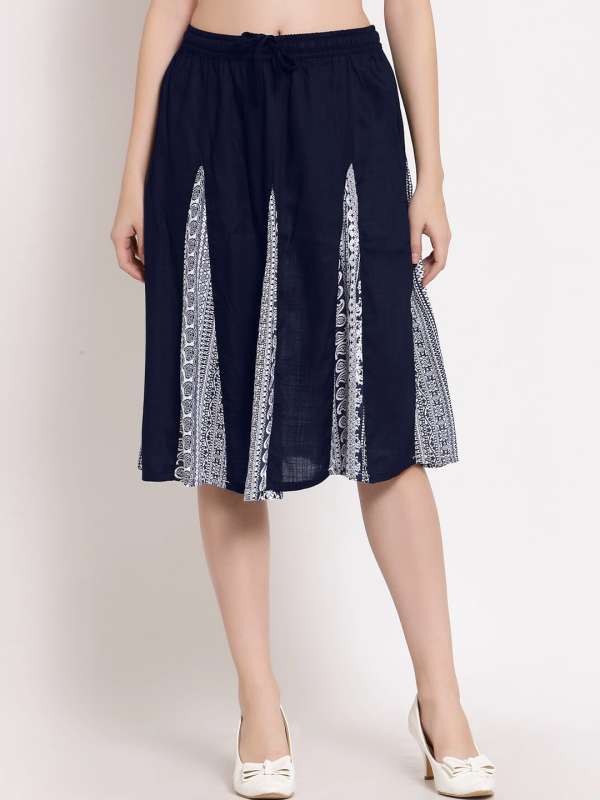 Knee length flared skirts online sales