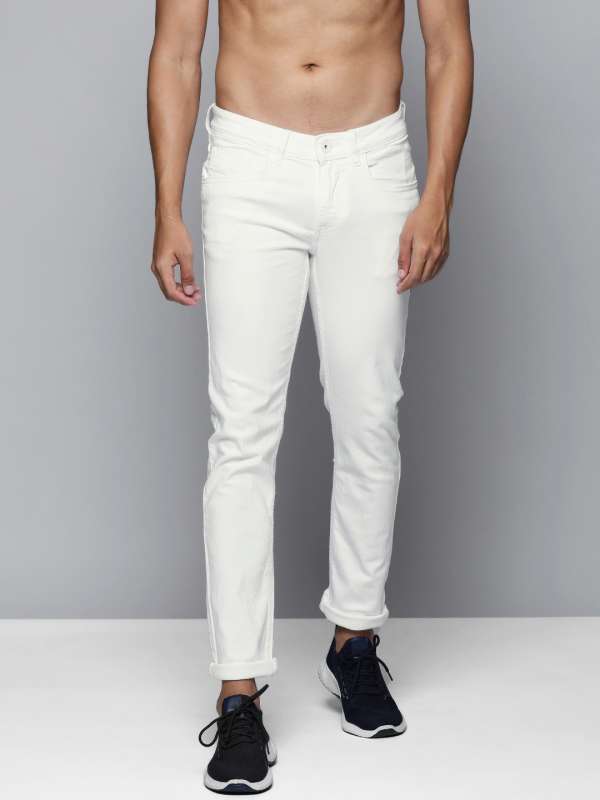 Jeans white stripe top