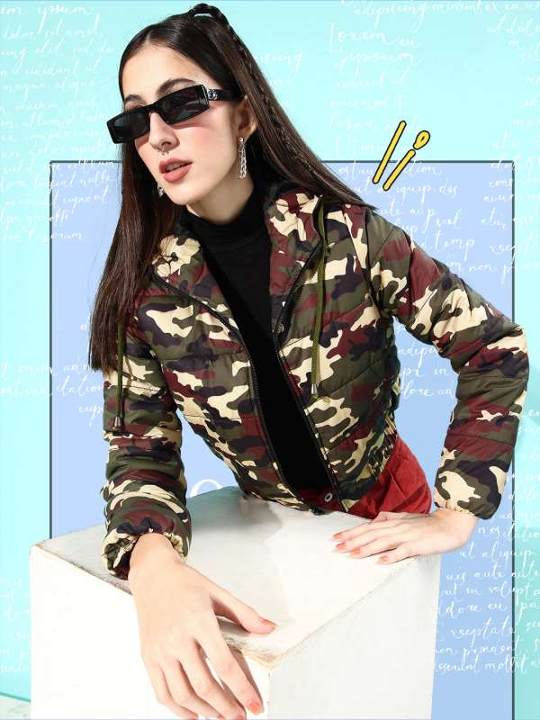 Army print outlet jacket womens