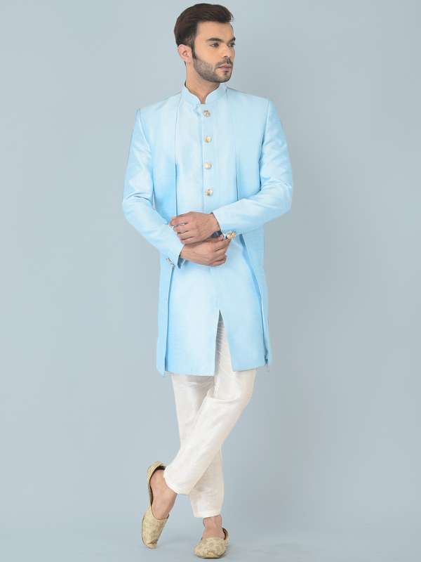 13+ Blue Color Sherwani