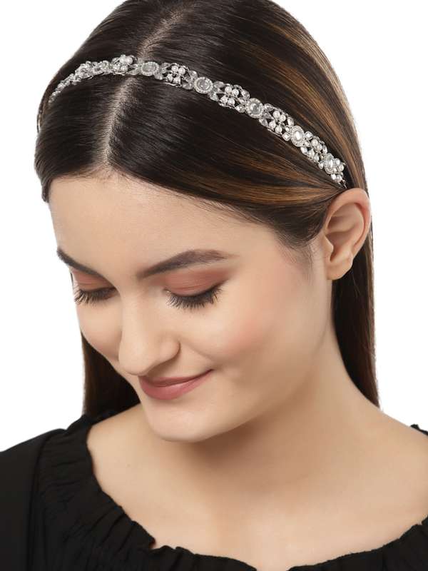 Sither Bridal Headband Wedding Silver Hair Band India  Ubuy