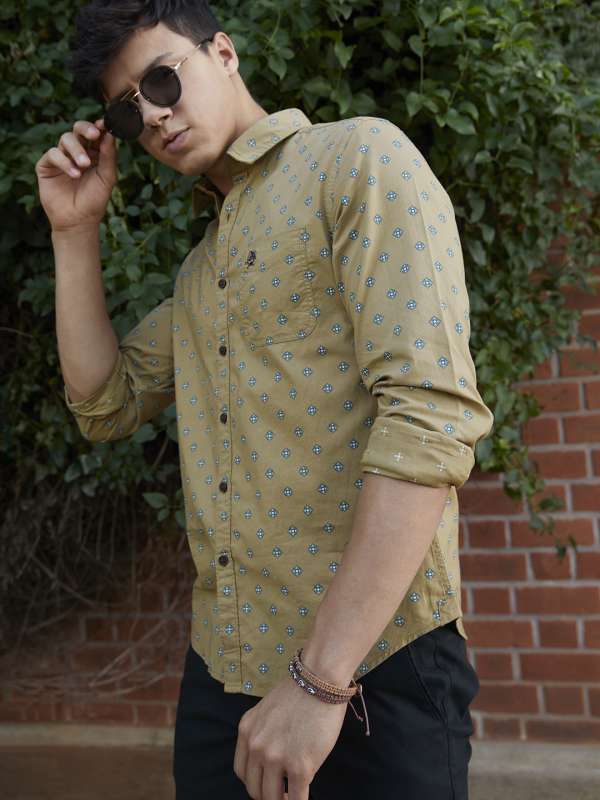 Peach denim shirt sales
