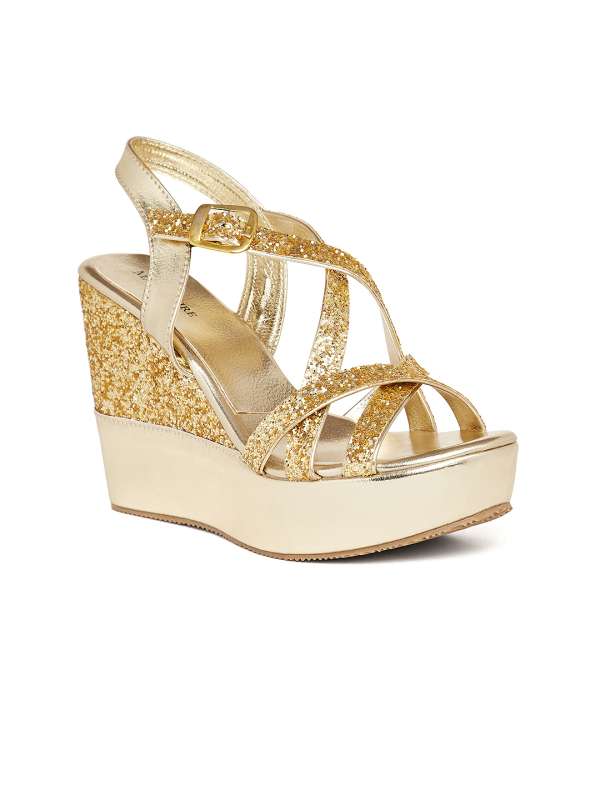 golden heels myntra