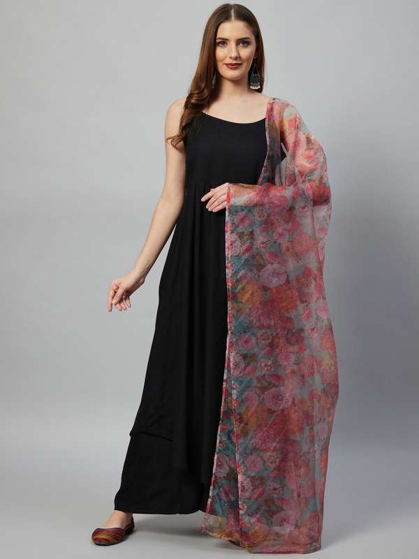 Women Black Kurtis Multi Kurtas Set Buy Women Black Kurtis Multi Kurtas Set online in India