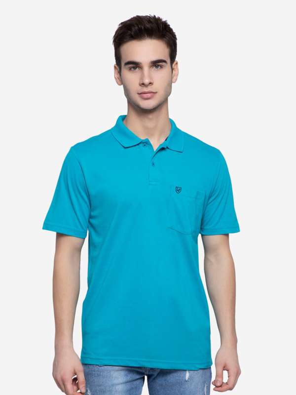 Aqua blue hot sale polo t shirt