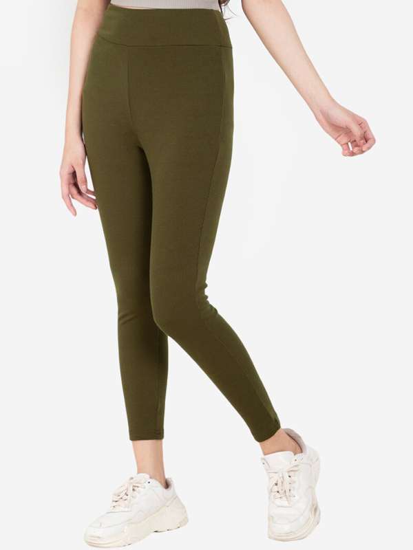 Rustic Olive Green Yoga Pants