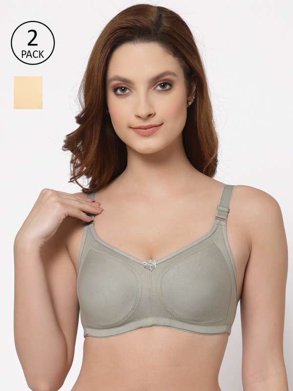 Buy Floret Pack of 2 Solid Full Coverage Bra - Green online