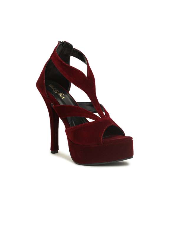 Maroon stilettos shop