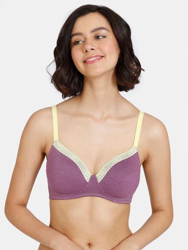 Buy Zivame Padded Non Wired Low Coverage Stick On Bra - Skin at Rs