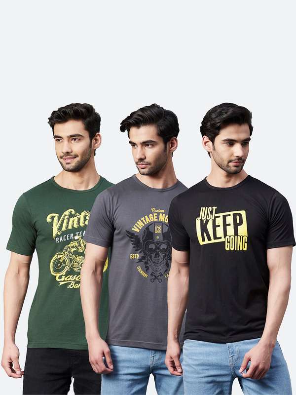 Buy Rigo Black Tshirts online in India